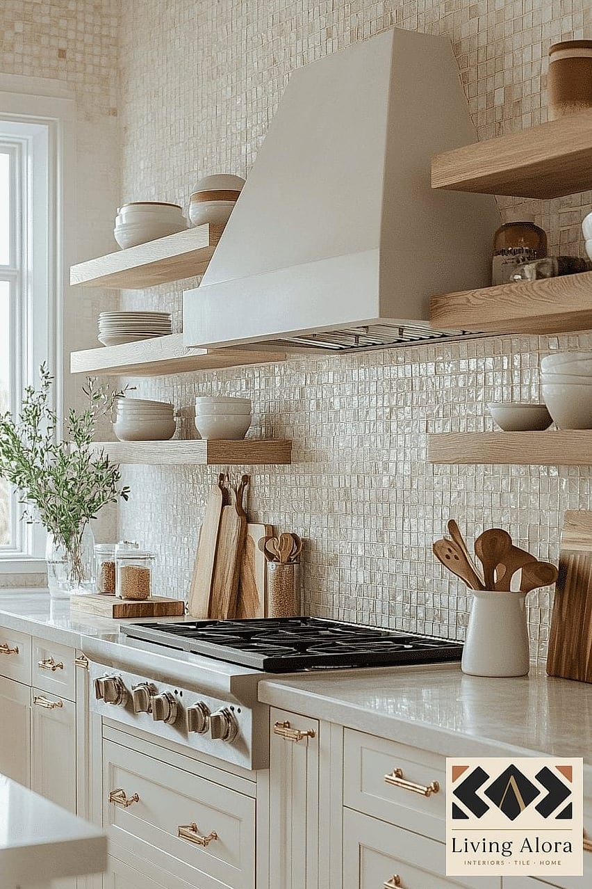 23 Kitchen Backsplash Ideas That Maximize Style and Function 24 Neutral Palette with Layered Textures