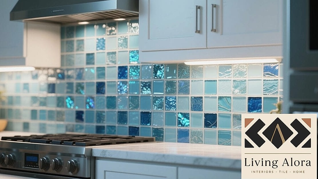 Ombre Glass Tile Backsplash