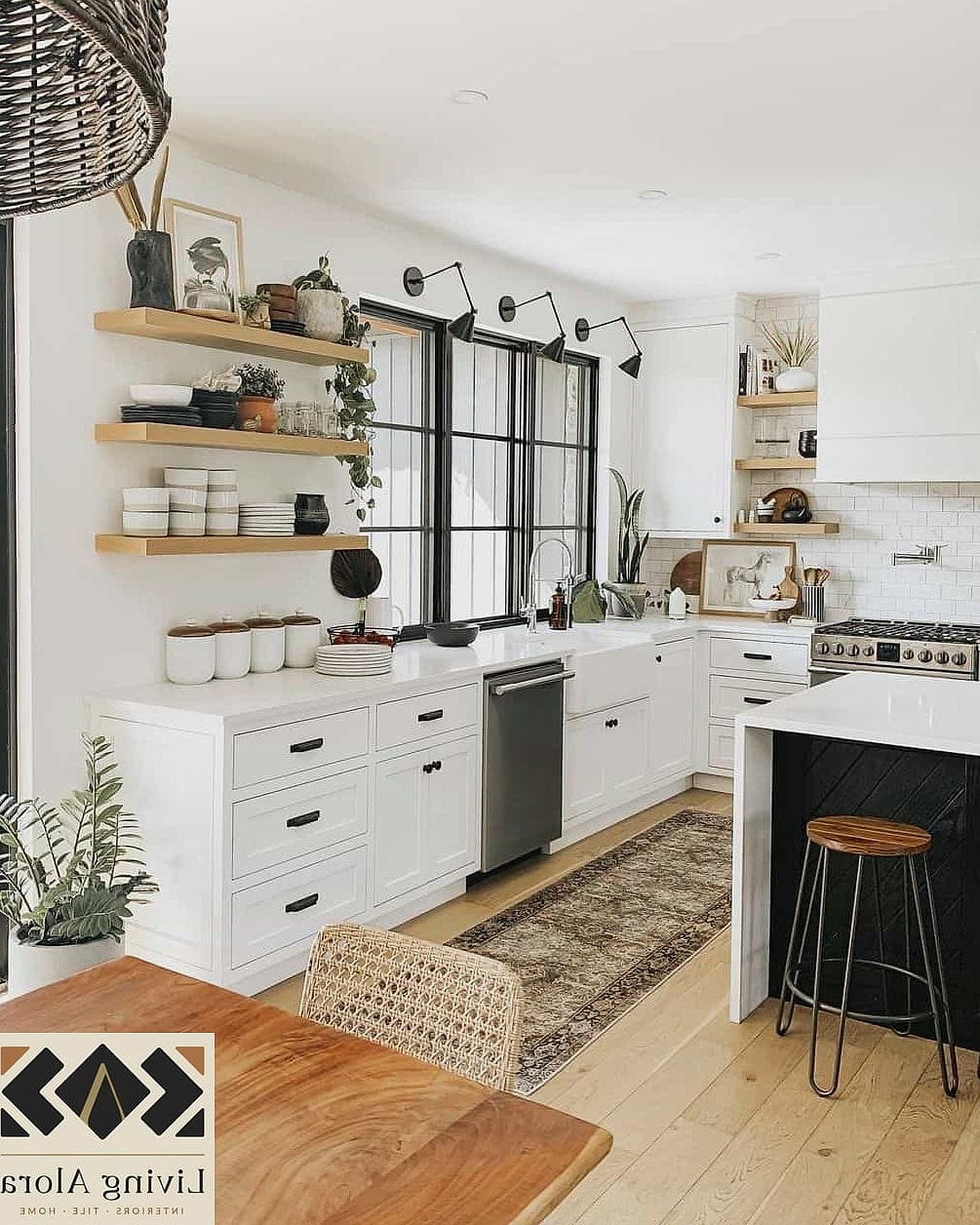 22 White Kitchen Ideas That Work in Any Size Home 6 Open Shelving in the Kitchen