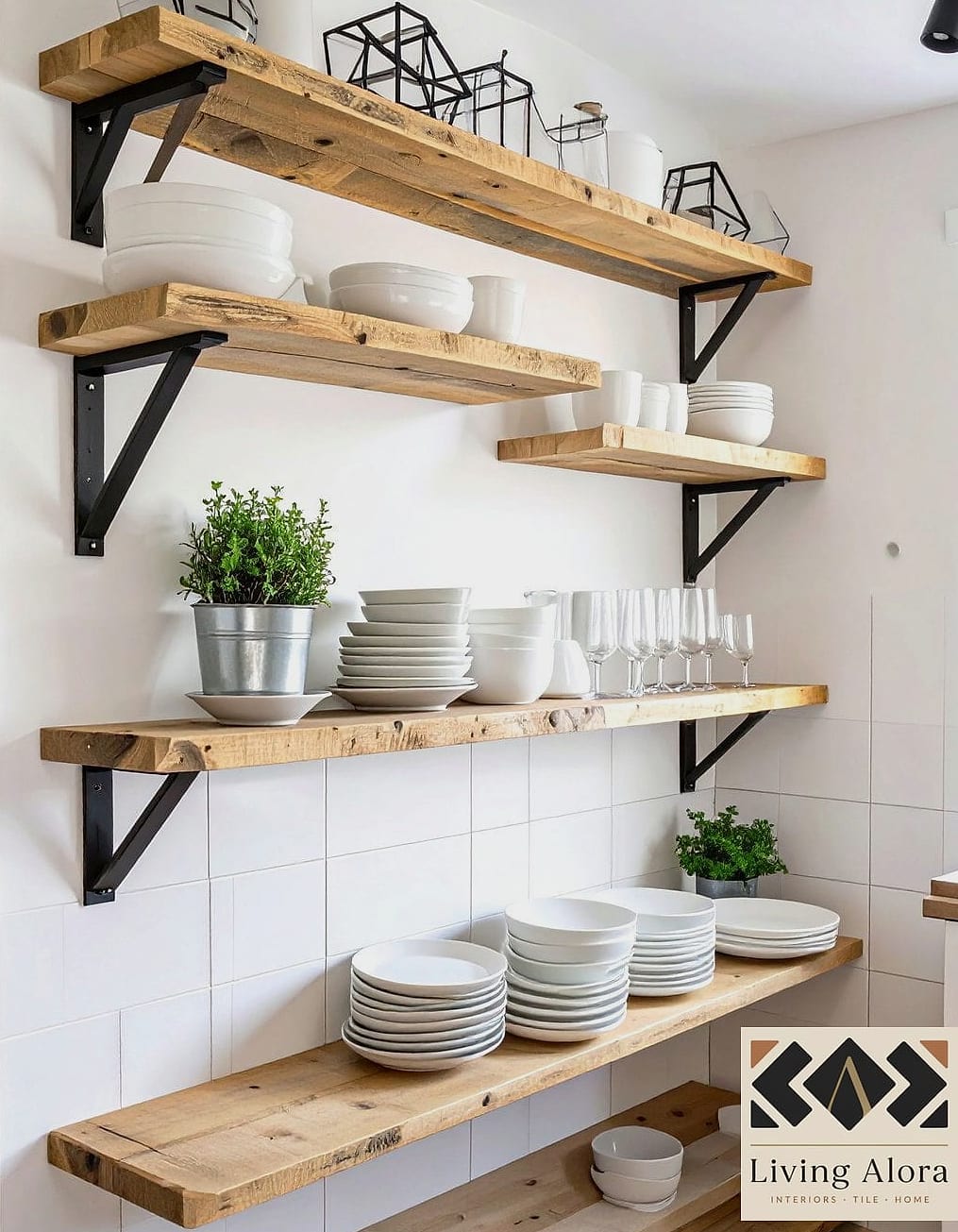 17 Inexpensive Kitchen Ideas Trending on Pinterest This Year 3 Open Shelving in Place of Upper Cabinets