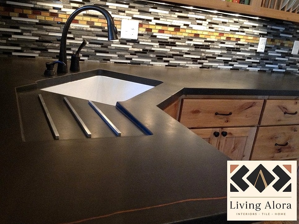 Painted Concrete Countertops