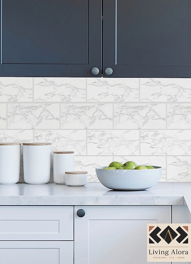 20 Backsplash for White Cabinets Ideas From Homes We Absolutely Love 20 Peel and Stick Tile for Renters