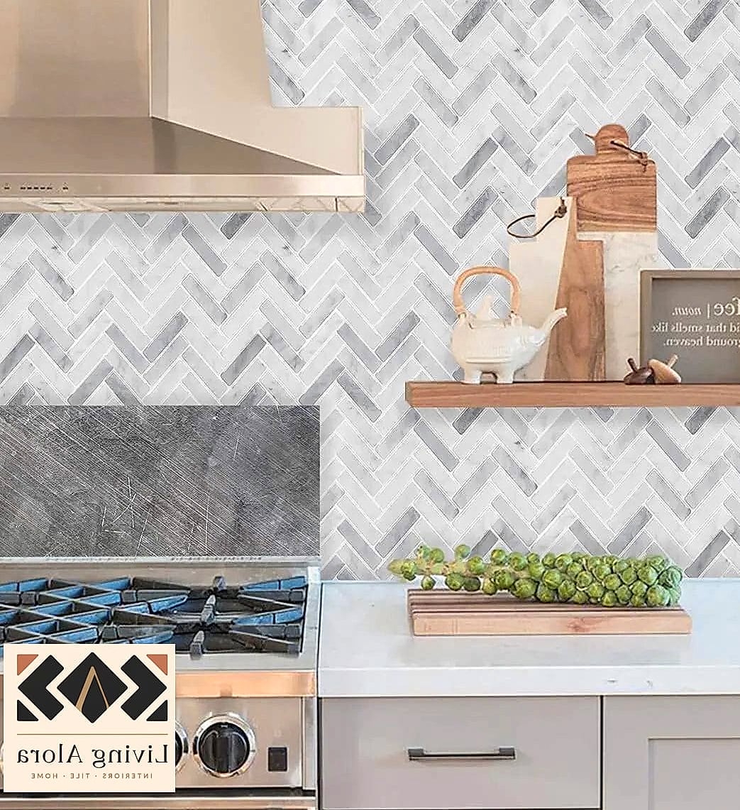 13 Backsplash for Gray and White Cabinets Ideas to Inspire Your Next Renovation 13 Peel-and-Stick Faux Subway Tile