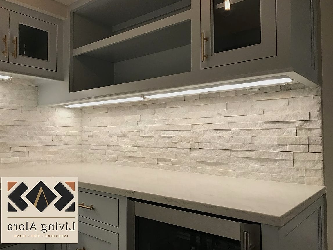 Peel-and-Stick Stone-Look Backsplash