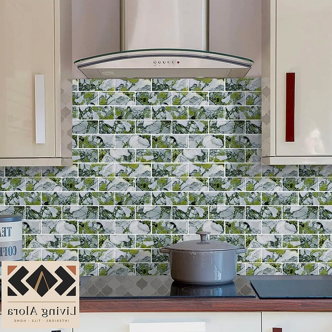 23 Kitchen Backsplash Ideas That Maximize Style and Function 7 Peel-and-Stick Tile for Renters