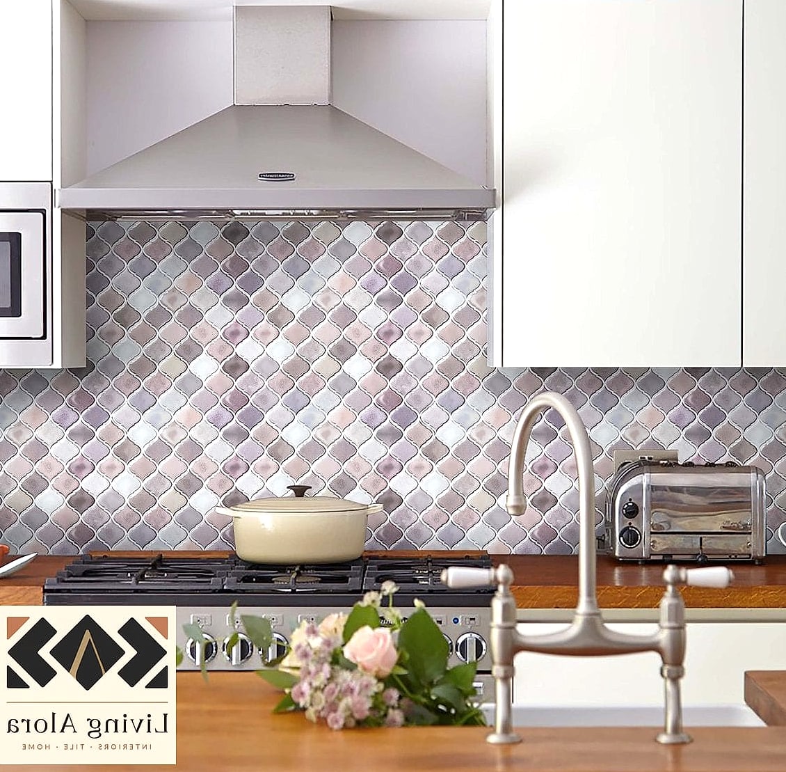 Peel-and-Stick Backsplash