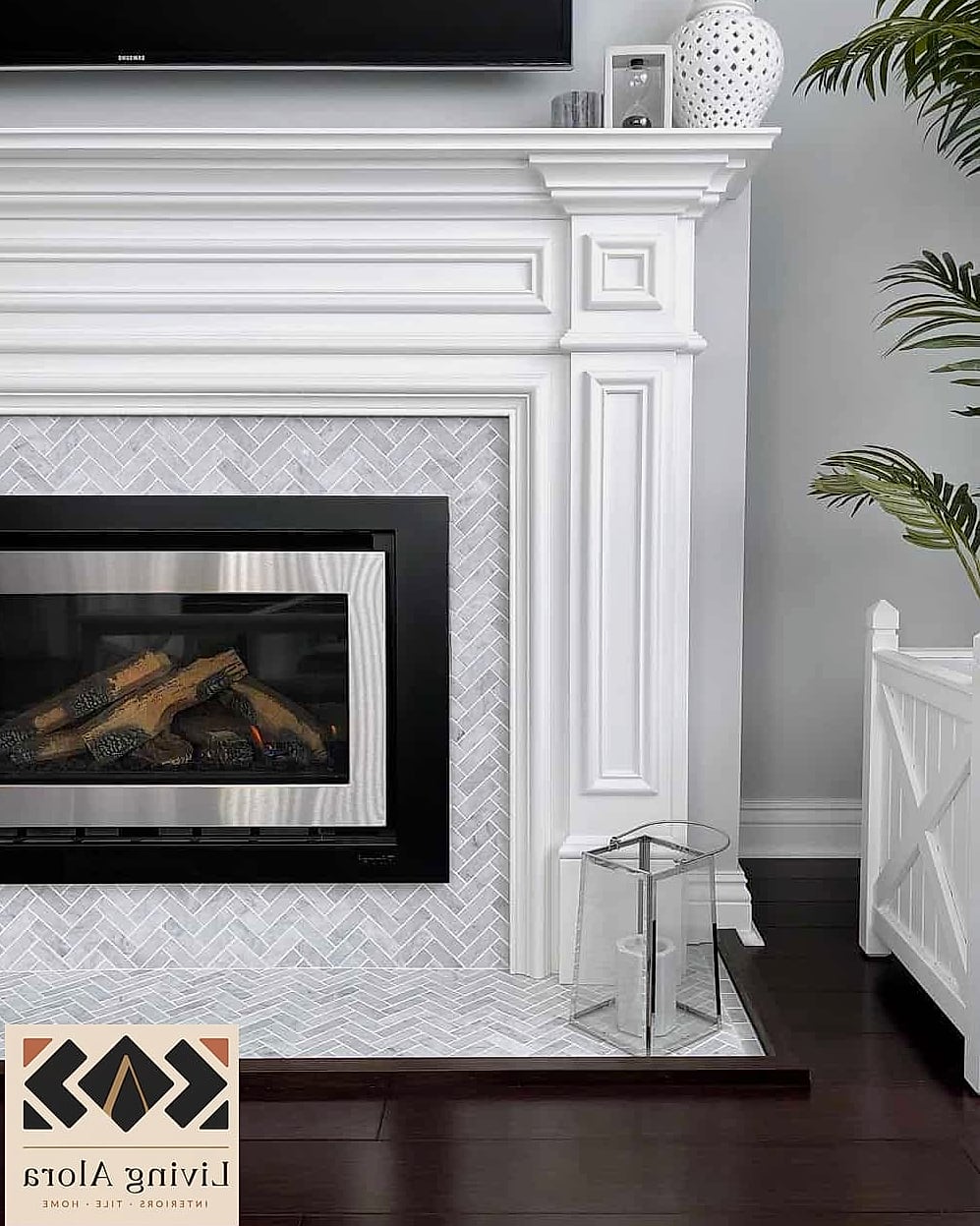 25 Picket Tile Ideas Worth Stealing From Interior Designers 10 Picket Tile Fireplace Surround