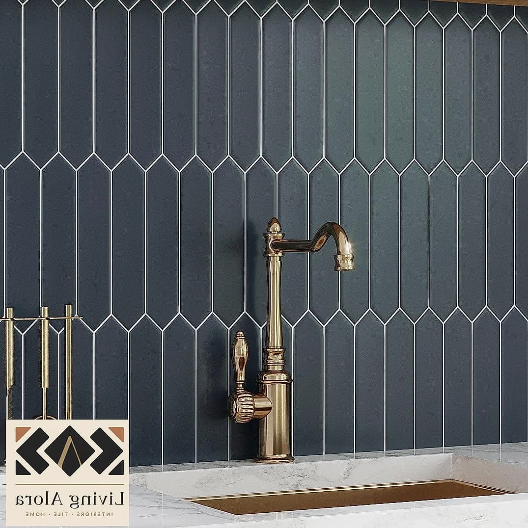 25 Picket Tile Ideas Worth Stealing From Interior Designers 17 Picket Tile Wet Bar Backsplash