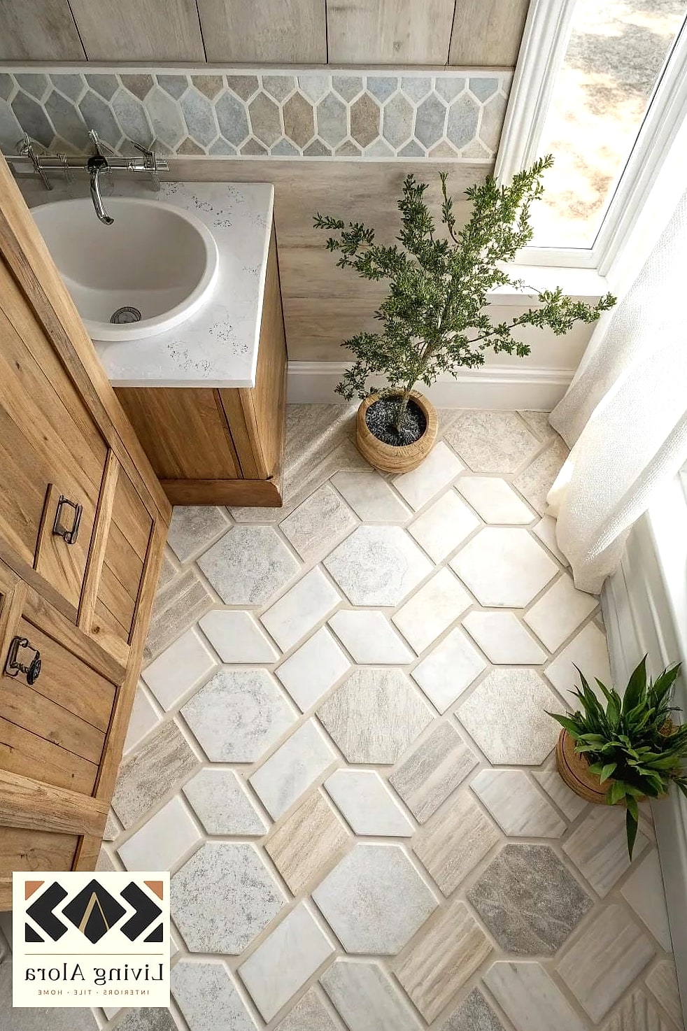 25 Picket Tile Ideas Worth Stealing From Interior Designers 23 Picket Tile Powder Room Floor