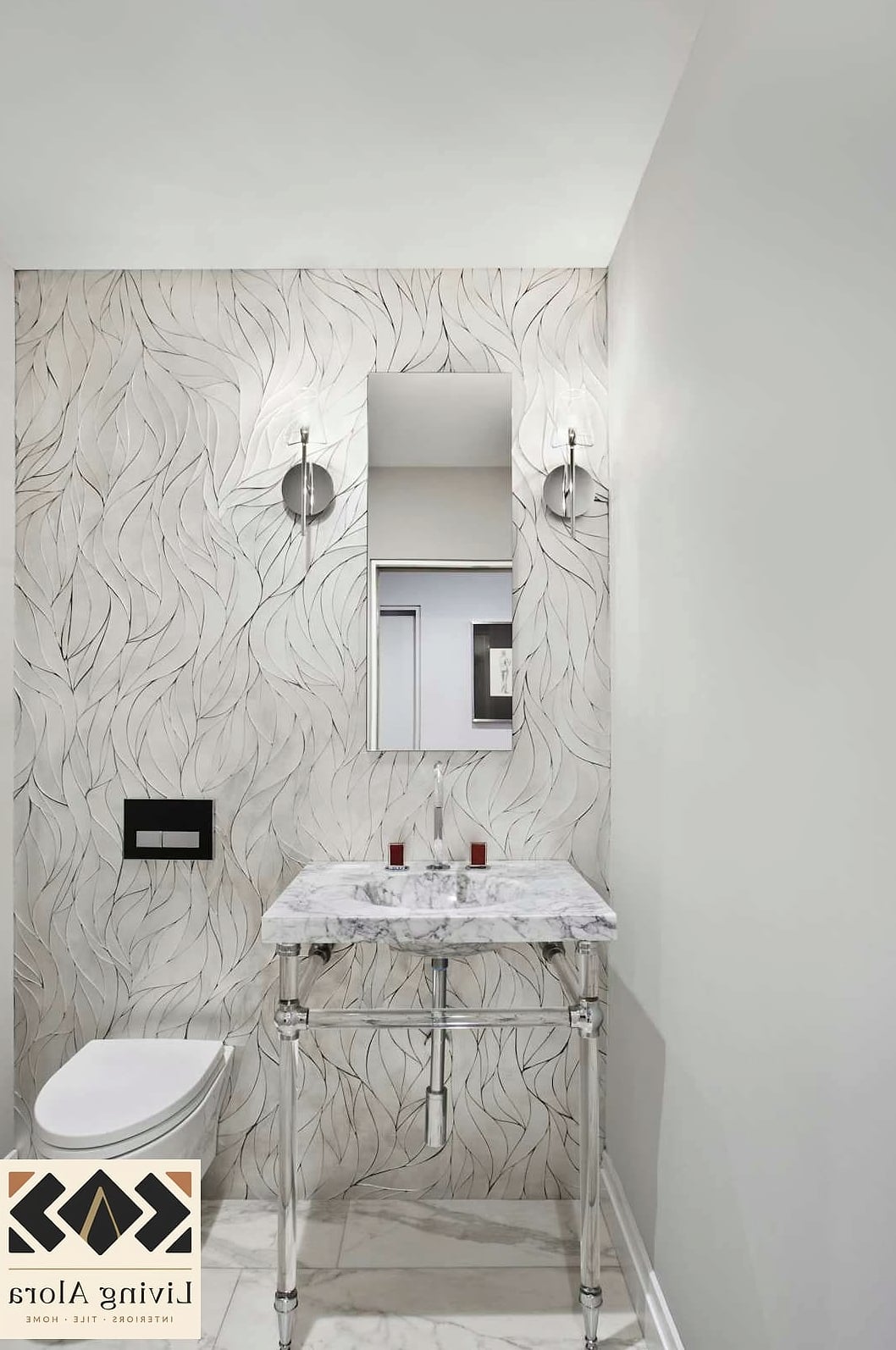 Powder Room Statement Wall