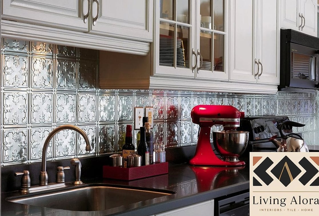 27 Kitchen Backsplash Ideas That Look Expensive But Aren't 25 Pressed Tin-Look Backsplash Panels