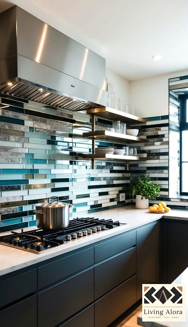 14 Quartz Backsplash Ideas That Will Transform Your Space 15 Quartz Backsplash With Mixed Metal Accents