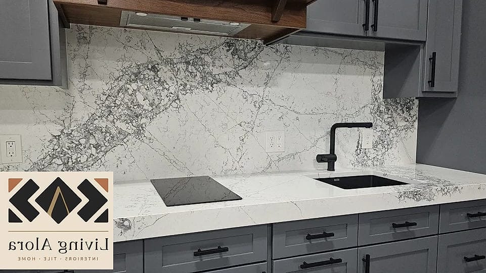 25 Backsplash for Granite Countertops Ideas That Will Change How You See Your Home 22 Quartzite Slab for a Natural Match