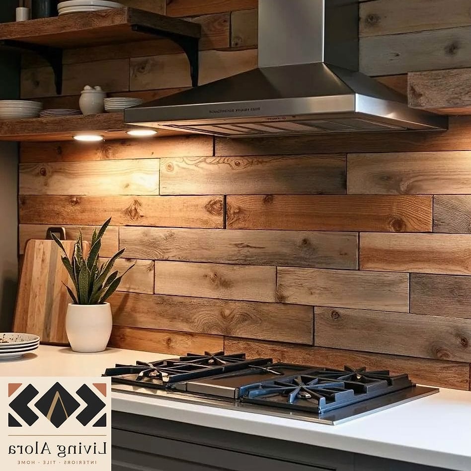 Reclaimed Wood Backsplash