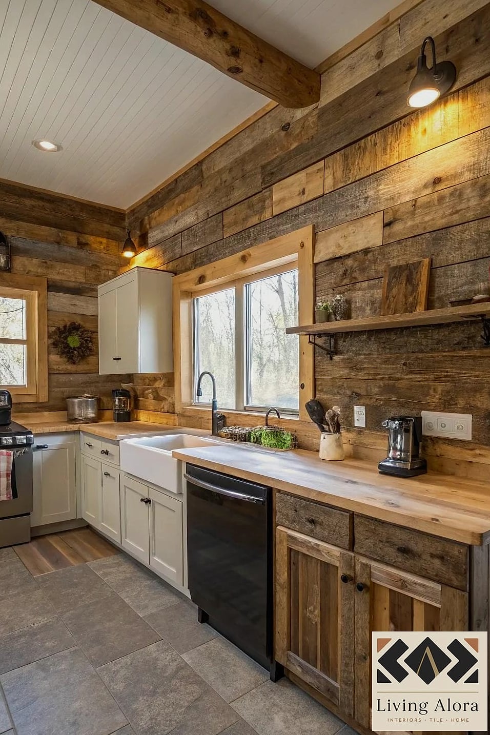 Reclaimed Wood Paneling for Rustic Character