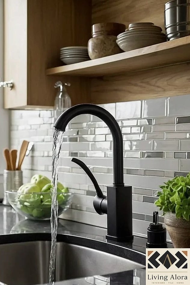14 Elegant Kitchen Ideas Perfect for Any Budget 12 Replace Your Faucet with a Curved, Finished Fixture