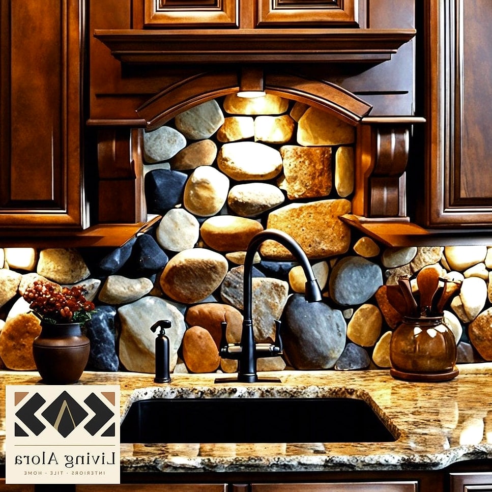 30 Stone Backsplash Ideas That Will Transform Your Space 20 Rustic Fieldstone Fireplace-to-Backsplash Continuity