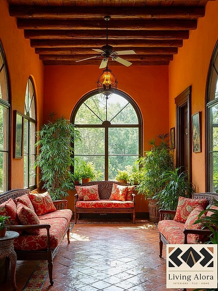 Saltillo Tile Sunroom Flooring
