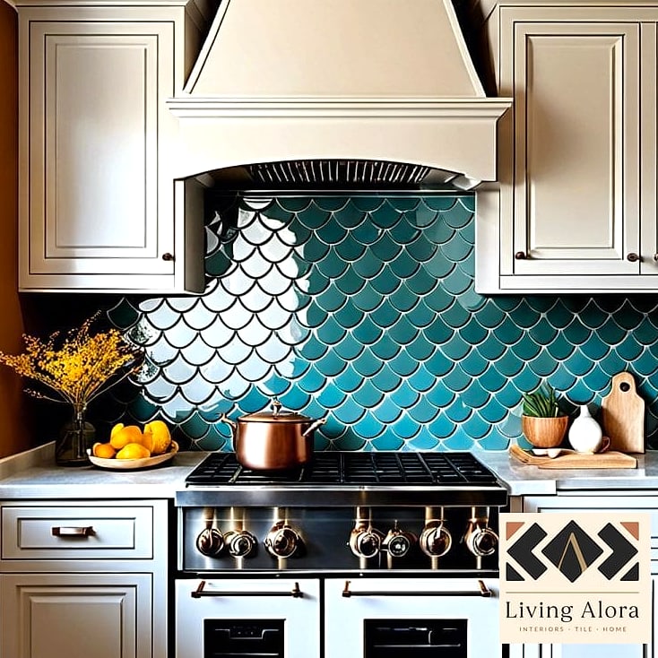 Scalloped or Fish-Scale Tile