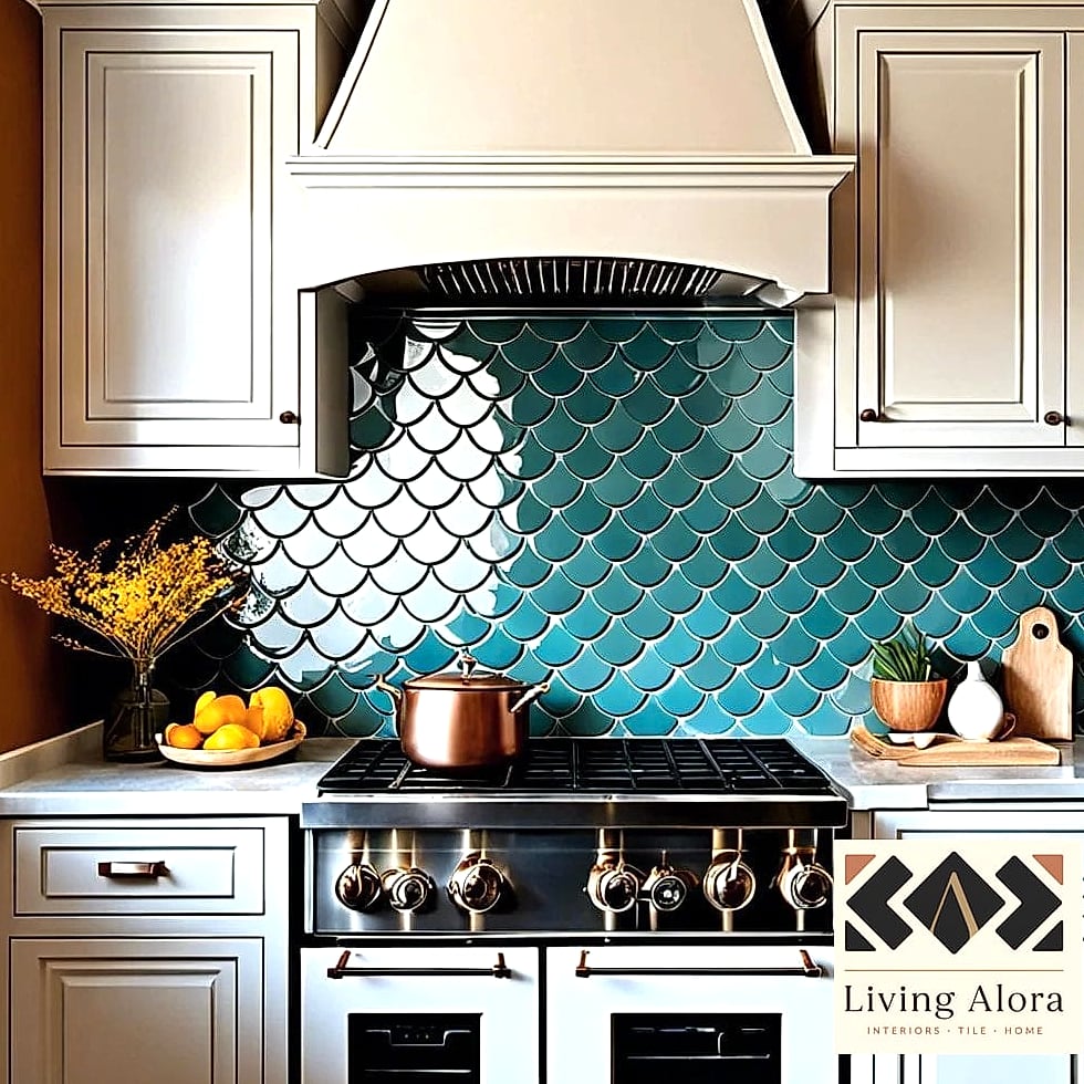 18 Modern Backsplash Ideas That Designers Keep Coming Back To 14 Scalloped or Fish-Scale Tile