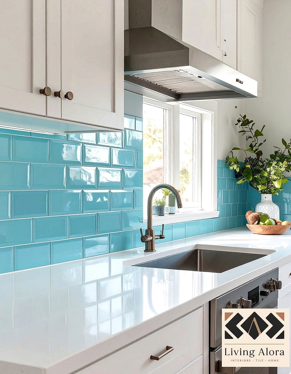 Sea Glass Green in a Coastal Kitchen