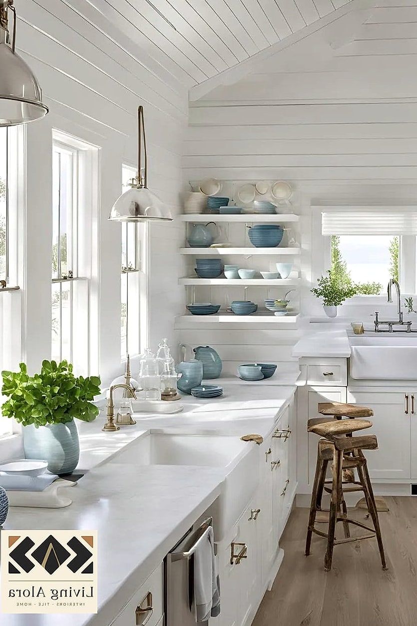 12 Beachy Kitchen Ideas That Will Transform Your Space 7 Shiplap Walls or Backsplash