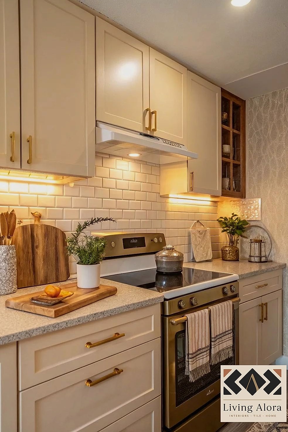 Slab Backsplash in a Rental-Friendly Peel-and-Stick Version