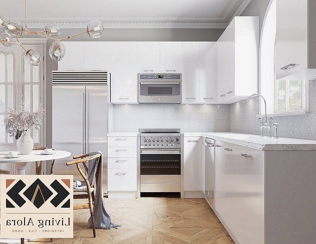 27 White Cabinets Ideas You Haven't Seen Before 11 Slab-Front White Cabinets with Integrated Pulls