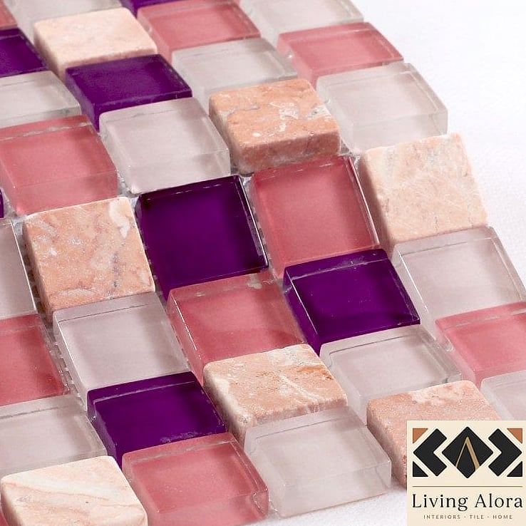 Small Mosaic Accents in a Powder Room