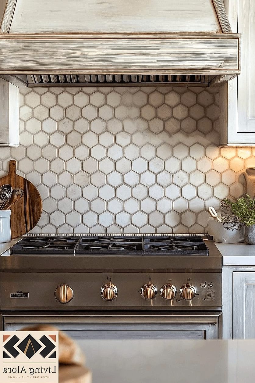 17 Honeycomb Backsplash Ideas That Look Expensive But Aren't 6 Small-Scale Mini Hex Mosaic Sheets