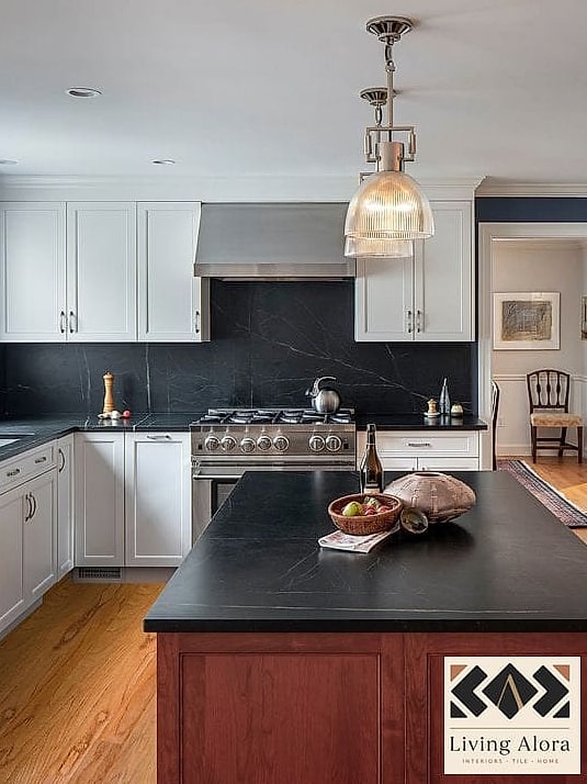 30 Stone Backsplash Ideas That Will Transform Your Space 5 Soapstone Panel Backsplash