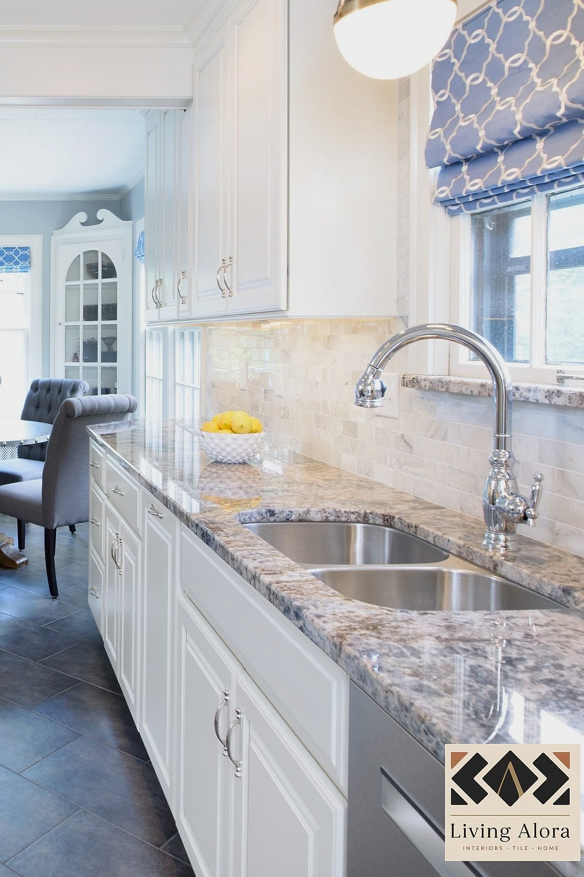 25 Backsplash for Granite Countertops Ideas That Will Change How You See Your Home 25 Soft Blue-Gray Ceramic for a Calm Palette