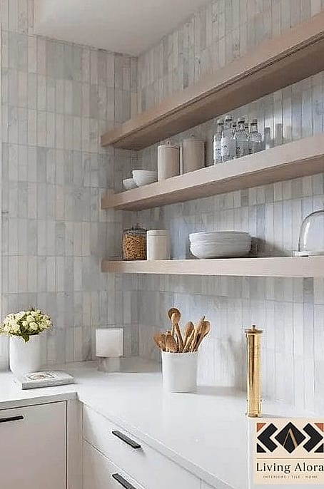 16 Backsplash for Small Kitchen Ideas That Prove This Trend Is Here to Stay 11 Stacked Rectangular Tile for a Modern Edge