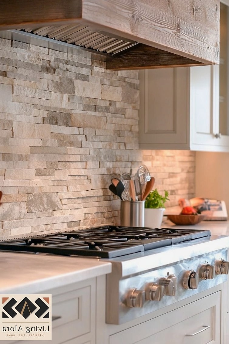 10 Kitchen Backsplash Ideas That Look Expensive But Aren't 7 Stacked Stone-Look Panels