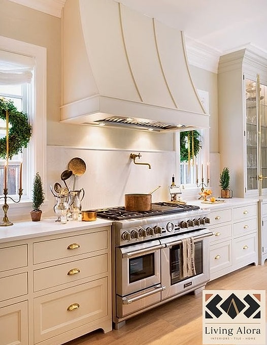 22 White Kitchen Ideas That Work in Any Size Home 19 Statement Range Hoods