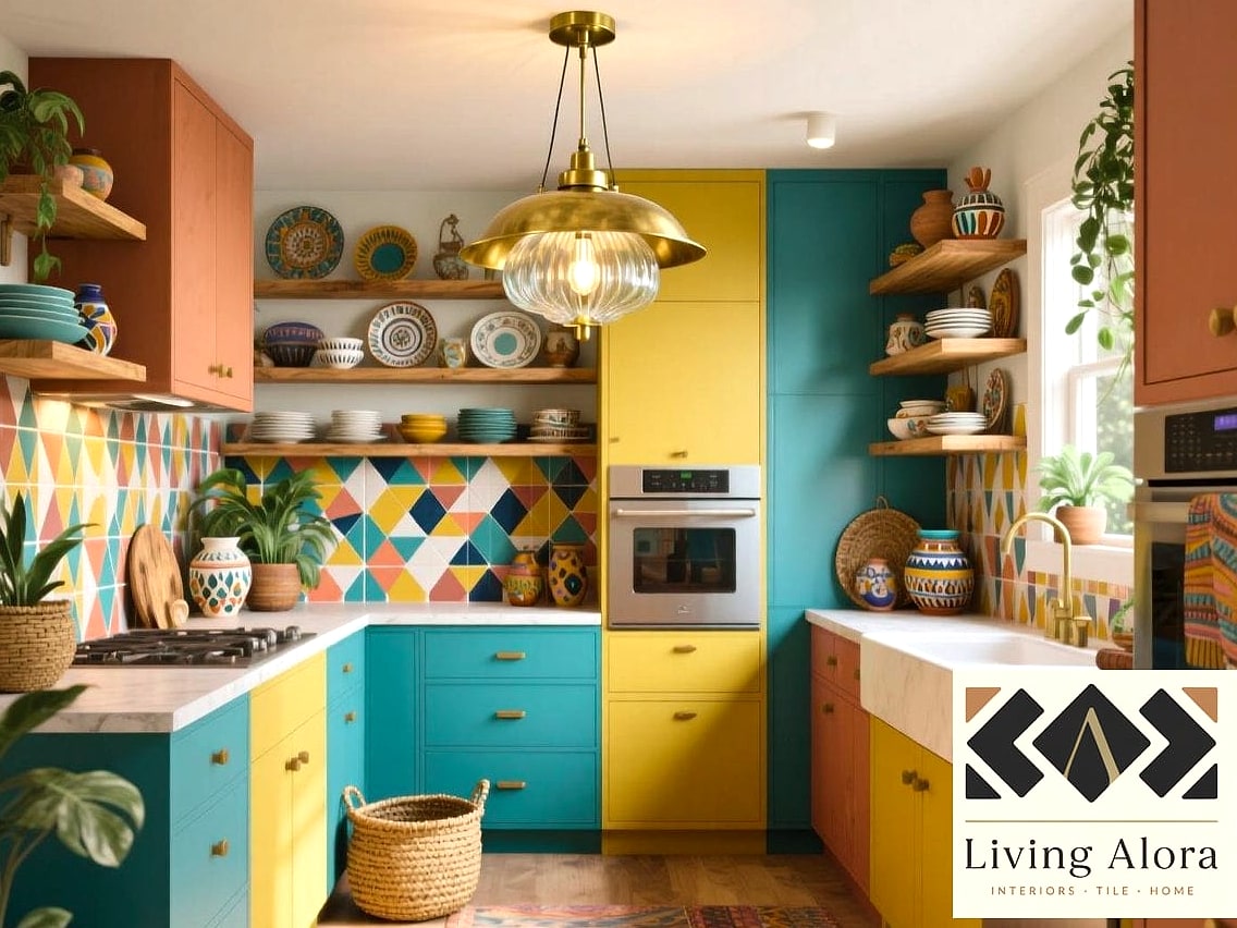 25 Colorful Kitchen Ideas That Look Expensive But Aren't 11 Statement Range in a Bold Color