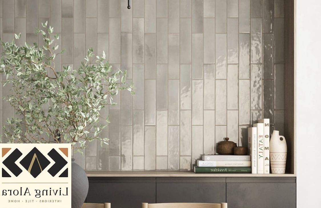 22 Glossy Subway Tile Ideas That Will Transform Your Space 15 Subway Tile Accent Wall Behind Open Shelving