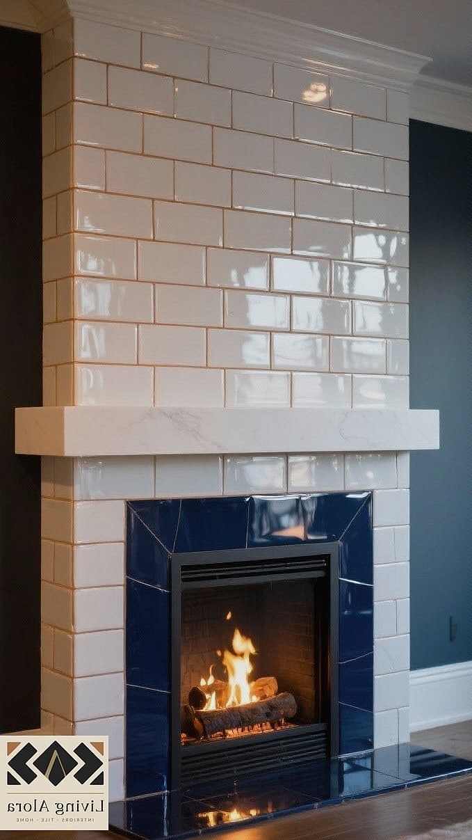 22 Glossy Subway Tile Ideas That Will Transform Your Space 20 Subway Tile Fireplace Surround
