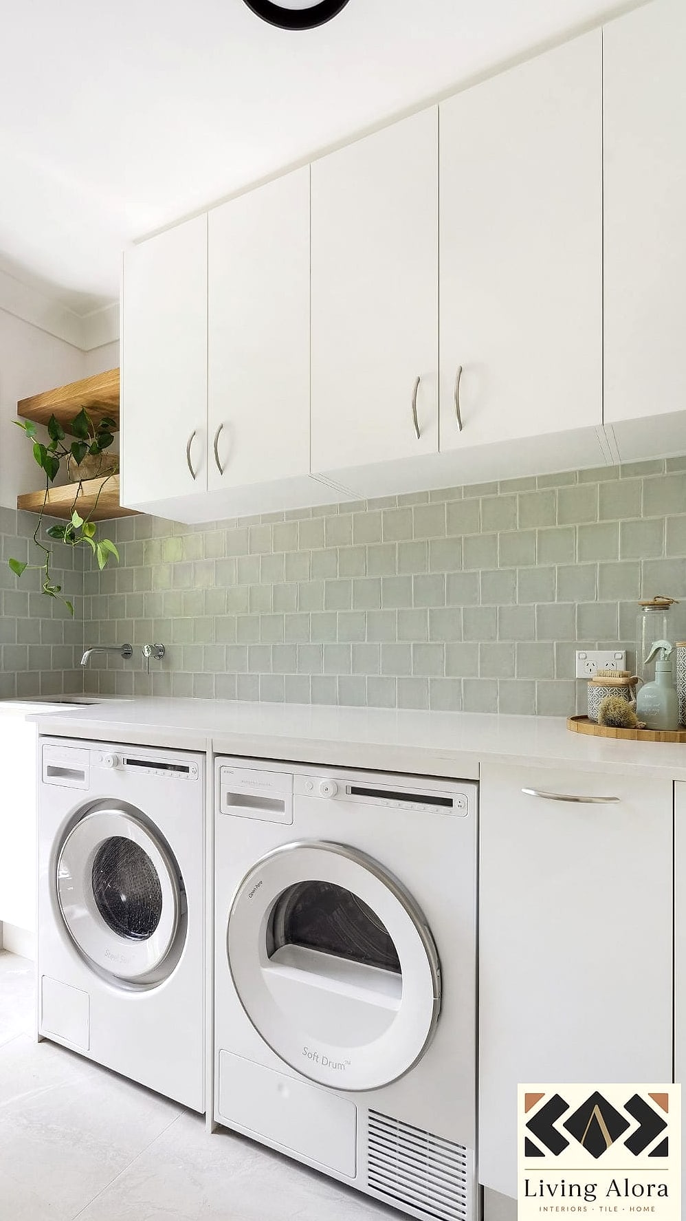 22 Glossy Subway Tile Ideas That Will Transform Your Space 21 Subway Tile Laundry Room Backsplash
