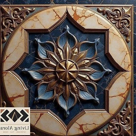 19 Spanish Tile Ideas That Will Change How You See Your Home 11 Sunburst Medallion Floor Inset
