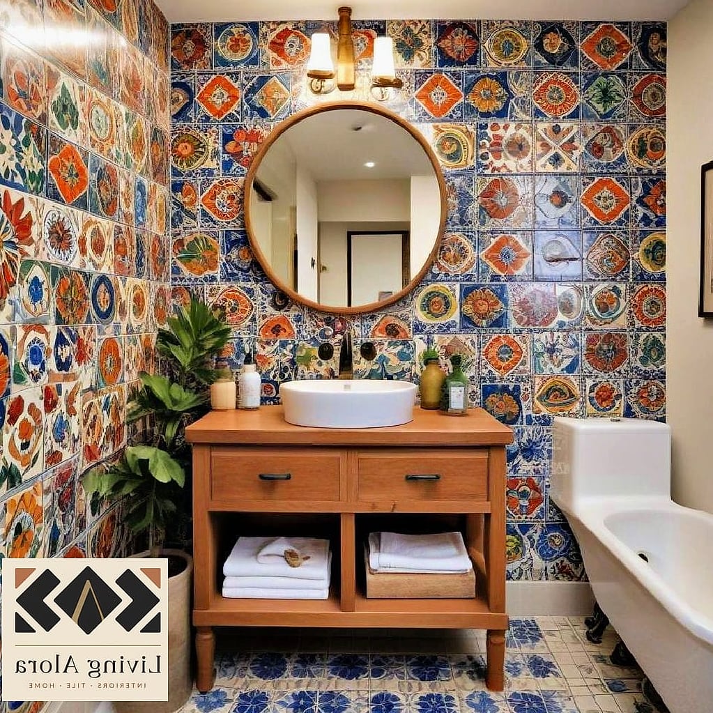 Talavera Tile Wall Art Display