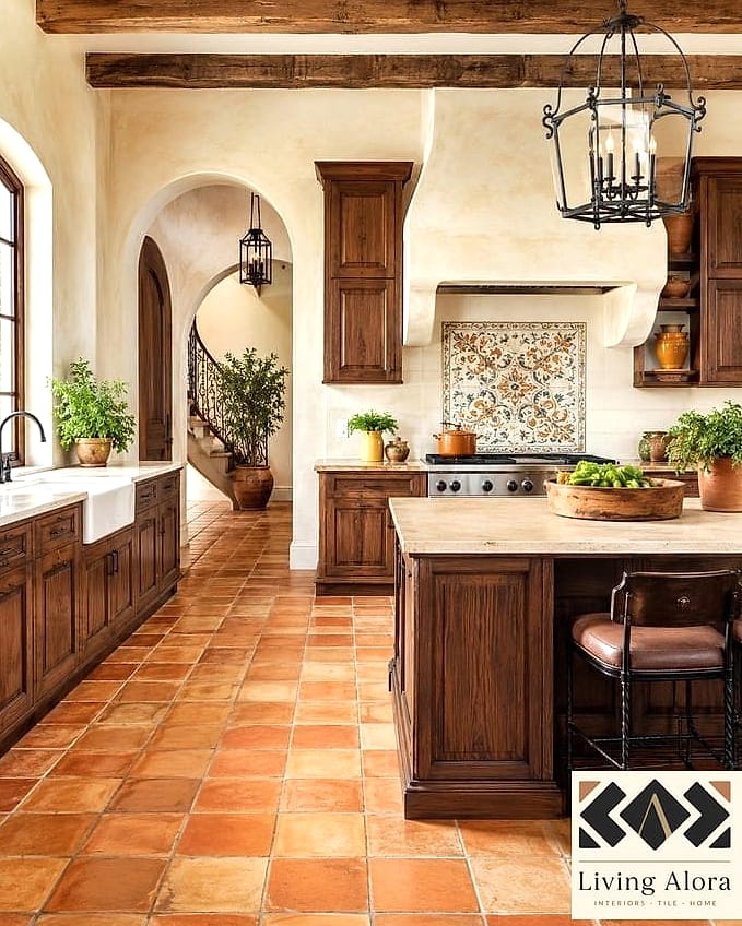 19 Spanish Tile Ideas That Will Change How You See Your Home 3 Terracotta Floor Tile in Warm Earth Tones
