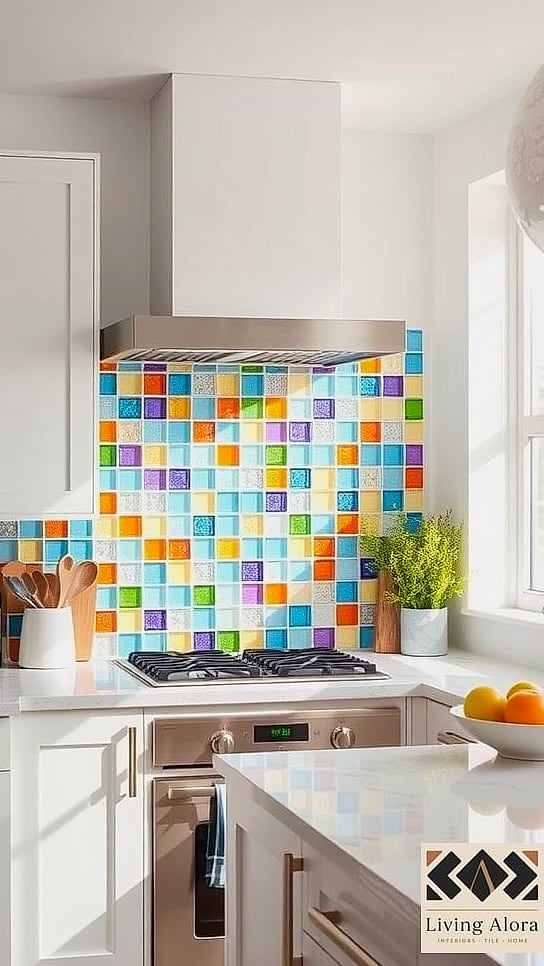 25 Colorful Glass Backsplash Ideas That Maximize Style and Function 15 Terracotta Glass Tile for Southwestern Style