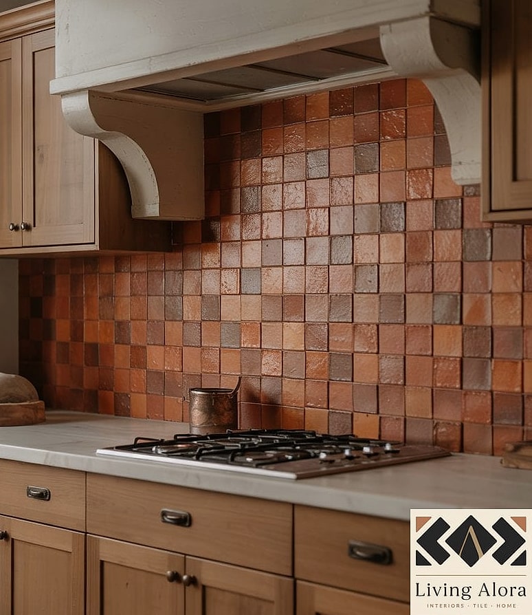 18 Modern Backsplash Ideas That Designers Keep Coming Back To 17 Terracotta Tile for Earthy Warmth