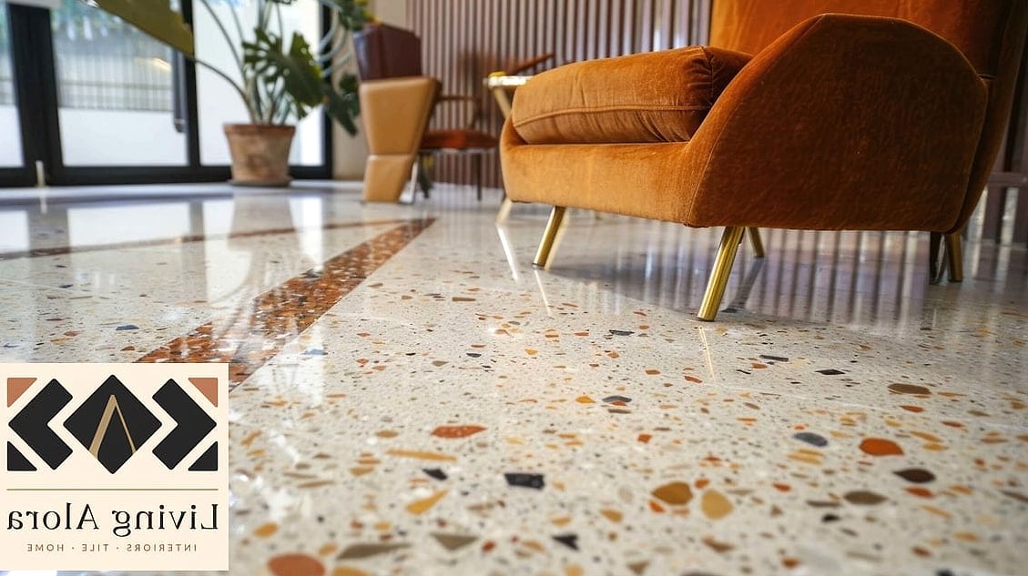 17 Modern Mosaic Tile Ideas That Work in Any Size Home 8 Terrazzo-Look Mosaic Flooring