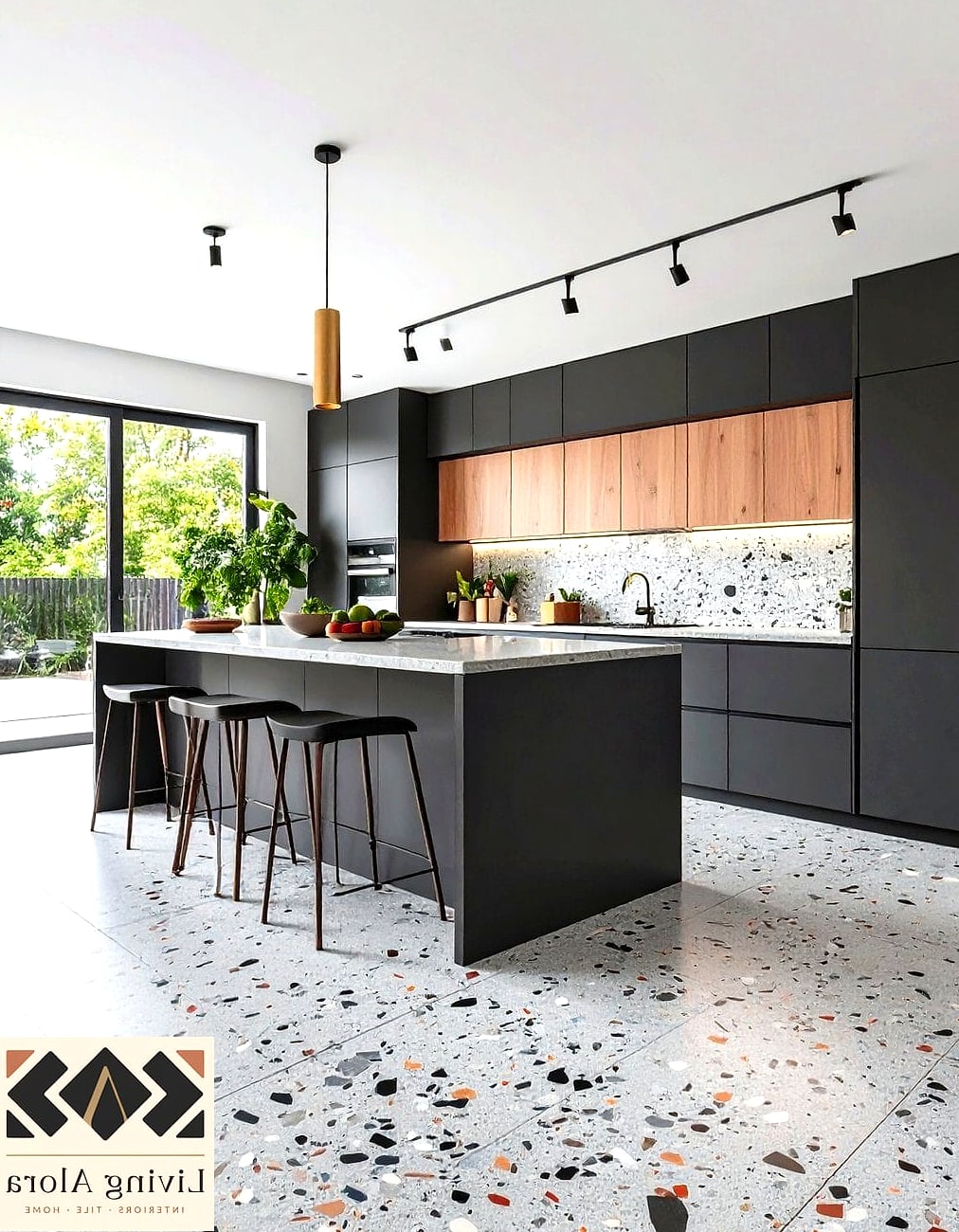 13 Contemporary Kitchen Ideas That Are Absolutely Worth It 11 Terrazzo and Textured Countertops