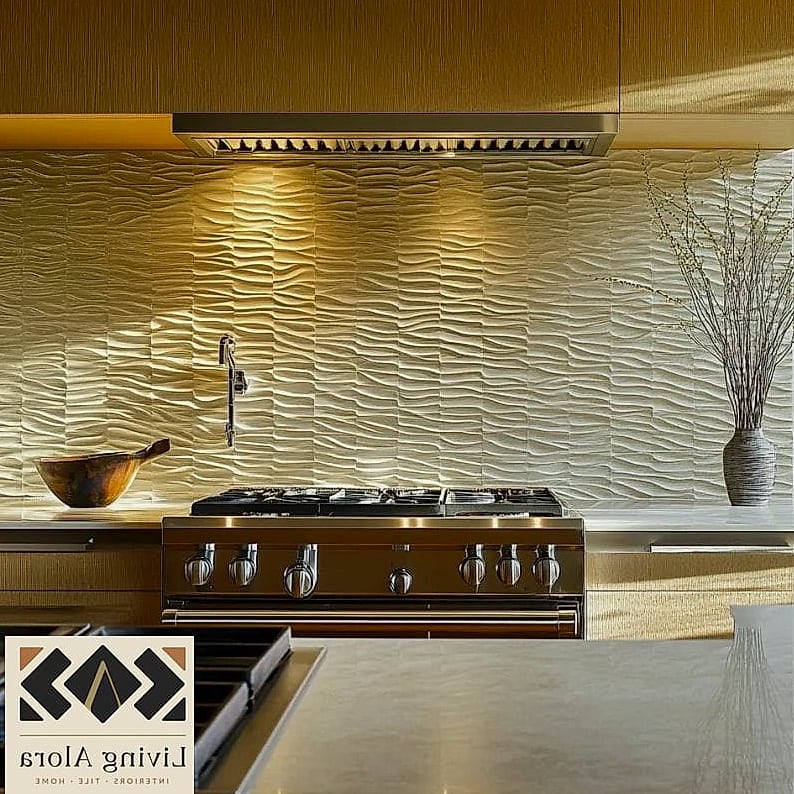 12 Best Backsplash Ideas We Can't Stop Pinning 7 Textured Ceramic Tile