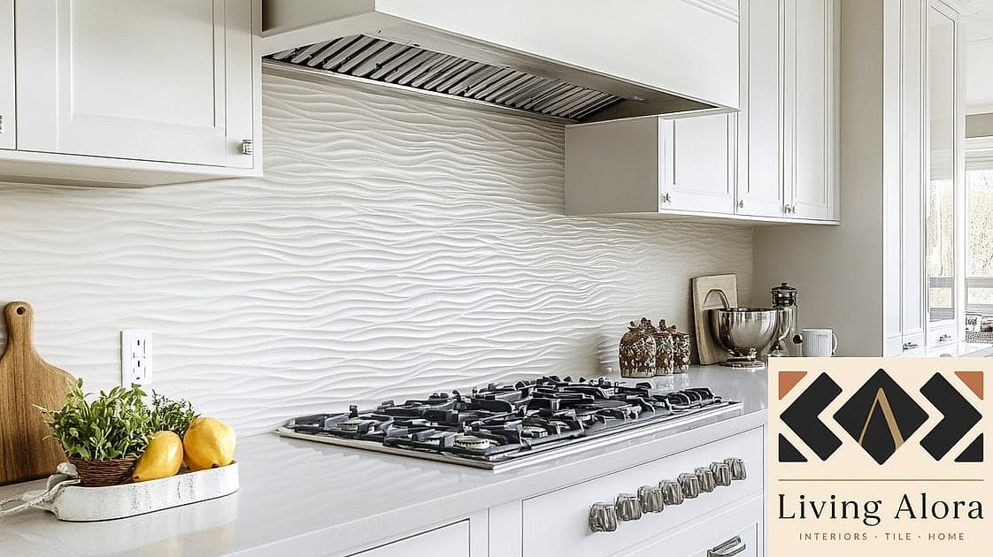 9 Backsplash for White Kitchens 2 Ideas Perfect for Any Budget 8 Textured Ceramic Tile in a Stacked Layout