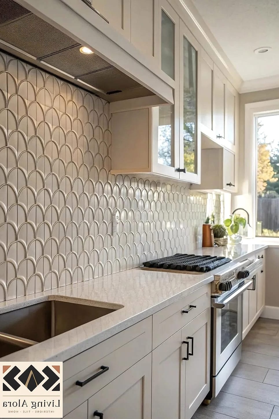 15 Kitchen Backsplash Ideas That Will Transform Your Space 7 Textured Fluted Tile