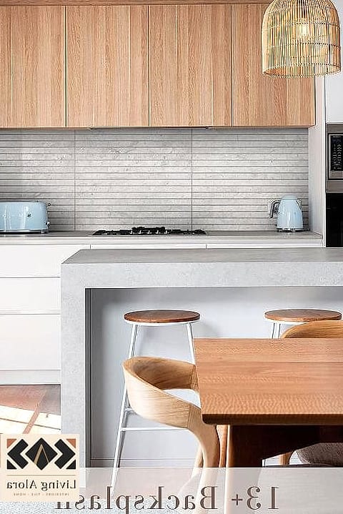17 Modern Limestone Backsplash Ideas That Prove This Trend Is Here to Stay 10 Textured Limestone with Brushed Finish
